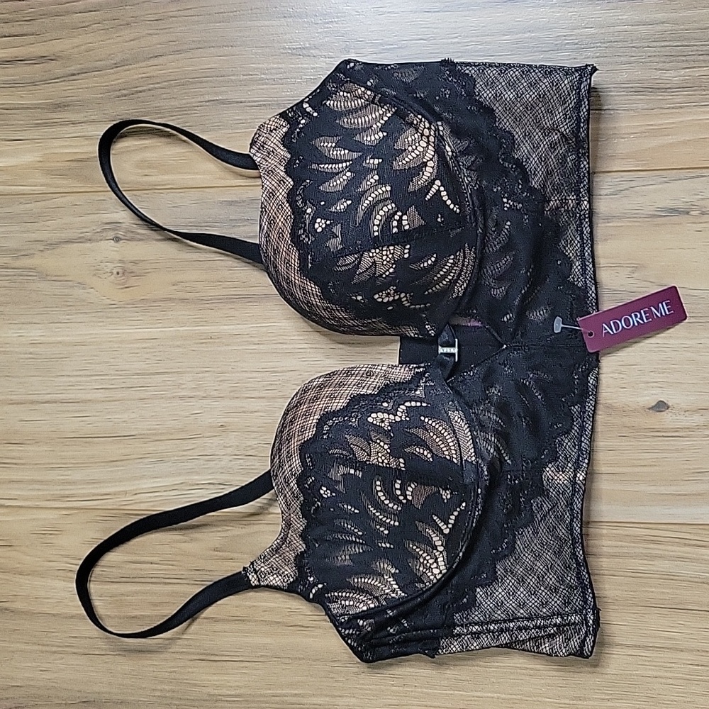 Adore Me Push Up Black Bra